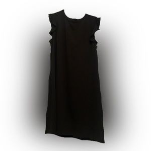 NWOT Black Loft A-Line Dress with Flutter Sleeves